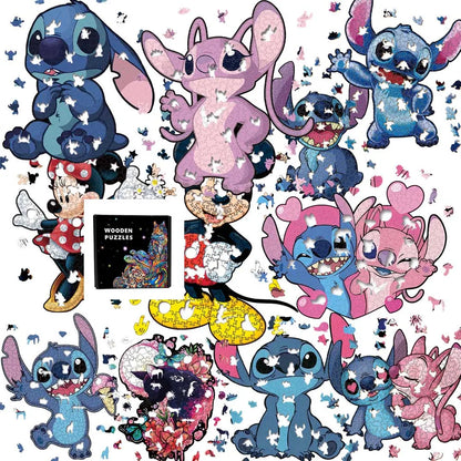 Cartoon animal wooden puzzle Film elements figure Popular classics wood jigsaws for adult kids Educational toy.