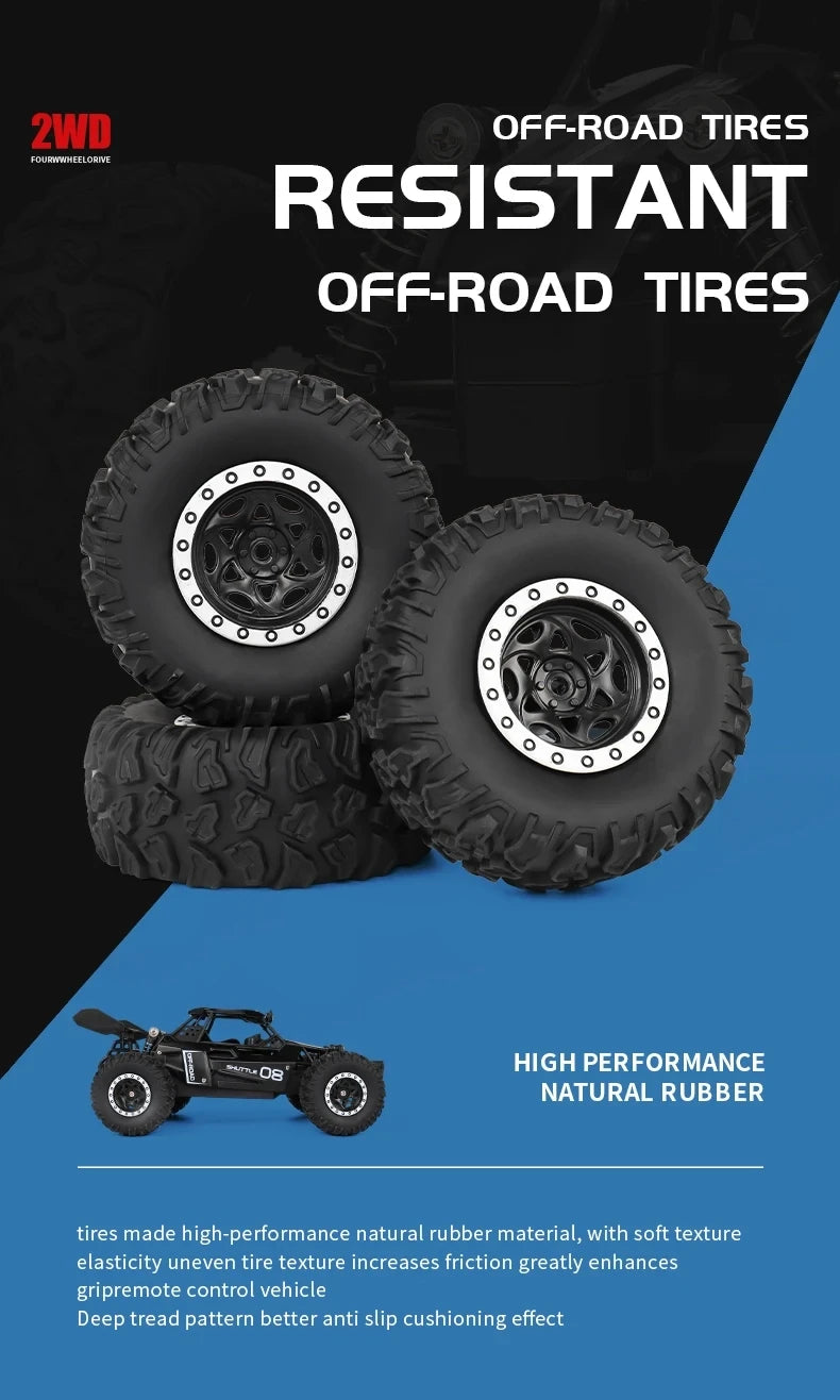 Remote Control Car RC Drift Racing 1:16 Vehicle Off Road Alloy 2.4G Radio High-Speed Trucks With LED Light Climbing Gift Kid Toy