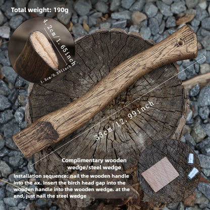 28 cm/33 cm Axtgriff aus Walnussholz, bequemer Griff, tragbarer Axtgriff mit Keil, professionelles Handwerkzeug, Axtzubehör
