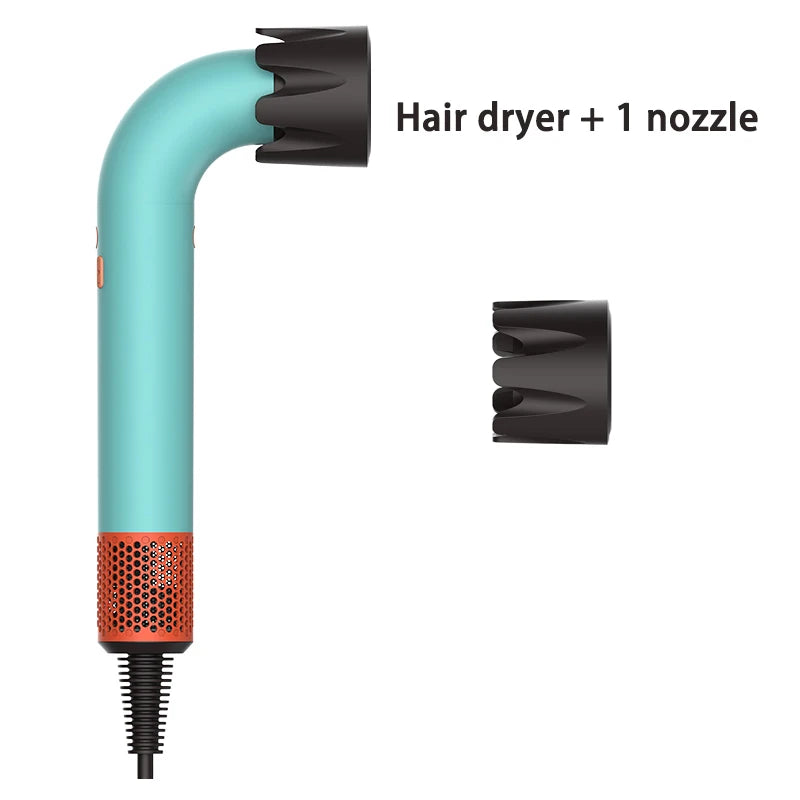 Hair dryer, 1400W high power, quick drying, lightweight body, low noise, comes with multiple types of air nozzles..
