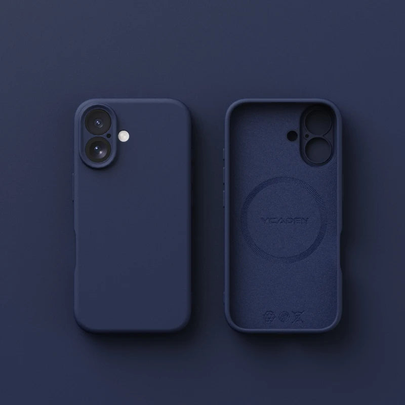 for iPhone 16E Magsafe Liquid Silicone Case Solid Colour Matte Soft Bumper Phone Cover for iPhone 16 Plus 16 Pro Max Cases