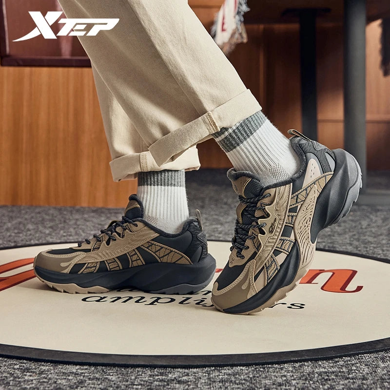 Xtep Flame 5.0 Men's Cotton Shoes 2024 Winter Comfortable Lightweight Heightening Rabbit Fur Warm Retro Casual Shoe 976419370048.