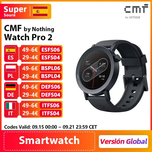 Global Version CMF by Nothing Watch Pro 2 1.32" AMOLED Display Bluetooth Calls with AI Noise Reduction CMF Watch Pro 2.