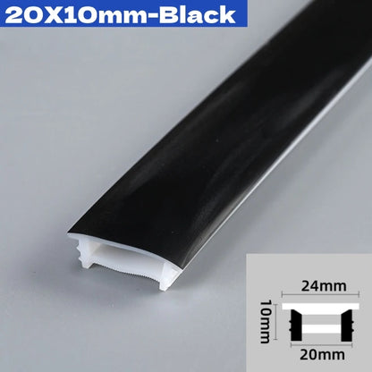 Black Flexible LED Neon Rope Lamp Silicone Tube Diffuser Recessed Channel For WS2811 WS2812B Waterproof Ribbon Neon Strip Lights