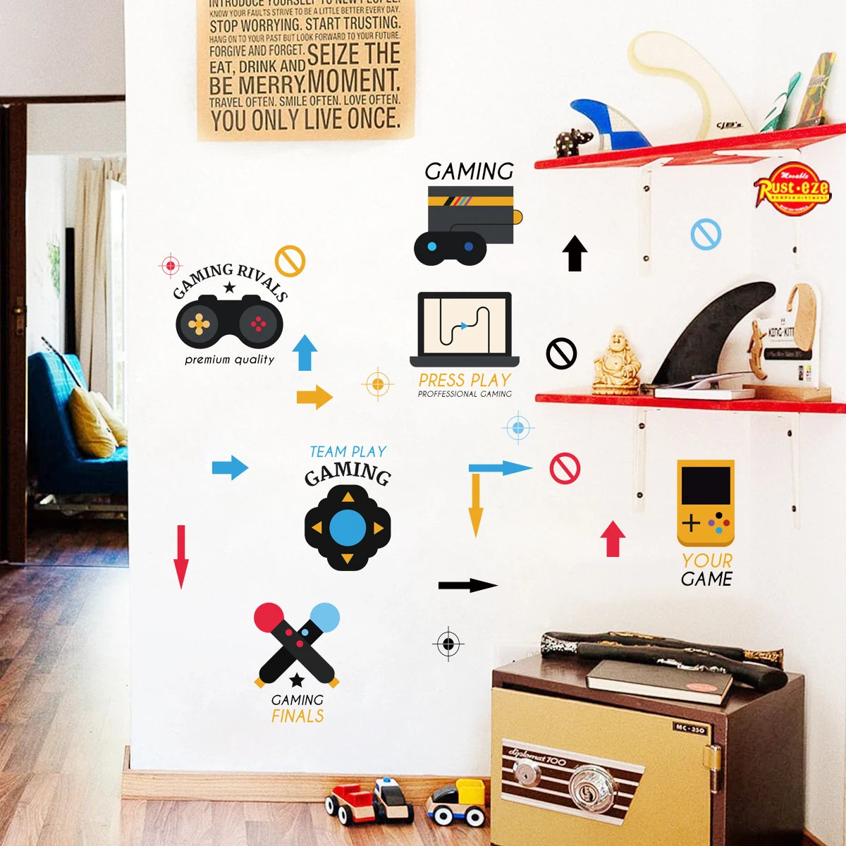 Creative Football PVC Wall Sticker Soccer Personalized Name Wall Decals For Kids Boys Room Mural Bedroom Decor Poster Art.