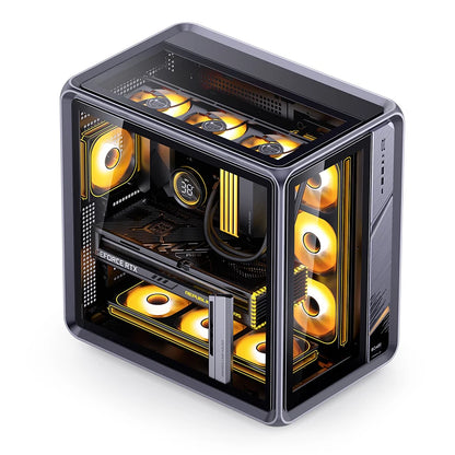 JONSBO BO400 ATX Desktop Case Aluminum Side View Sea View Room Chassis Supports 360 Water-cooled 10 Fan Positions.
