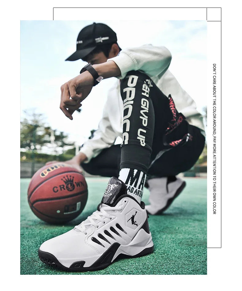 2024 Men Basketball Shoes Outdoor Sports Shoes Male Trendy Sneakers Wear Resistant Rubber Sole Basketball Shoes unisex 36-45