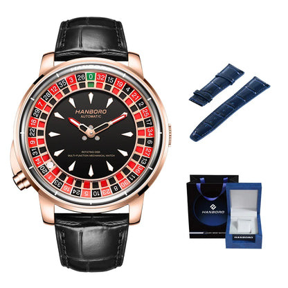 HANBORO men's fully automatic mechanical watch, roulette wheel, roulette wheel, men's watch 1001.