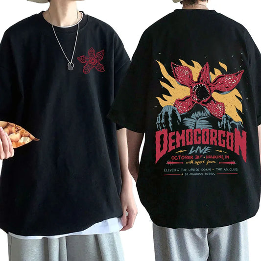 Eddie Munson The Demogorgon T Shirt Cannibal Flower Monster Print T-shirts Casual Cotton Tees Unisex harajuku Streetwear.