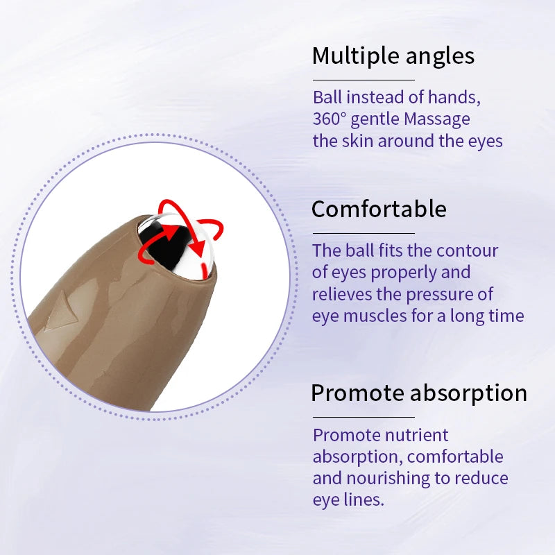 O'CHEAL Anti- Wrinkle Eye Cream With Roller Ball Quick Drying Hydrating Hyaluronic Acid Refreshing Eye Serum Fades Fine Line.