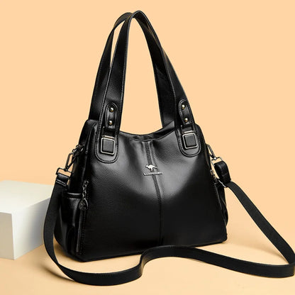 Genuine Soft Leather Handbags for Women Casual Shoulder Tote Bag Luxury Designer Ladies Large Capacity Purse Bags Sac A Main Hot.