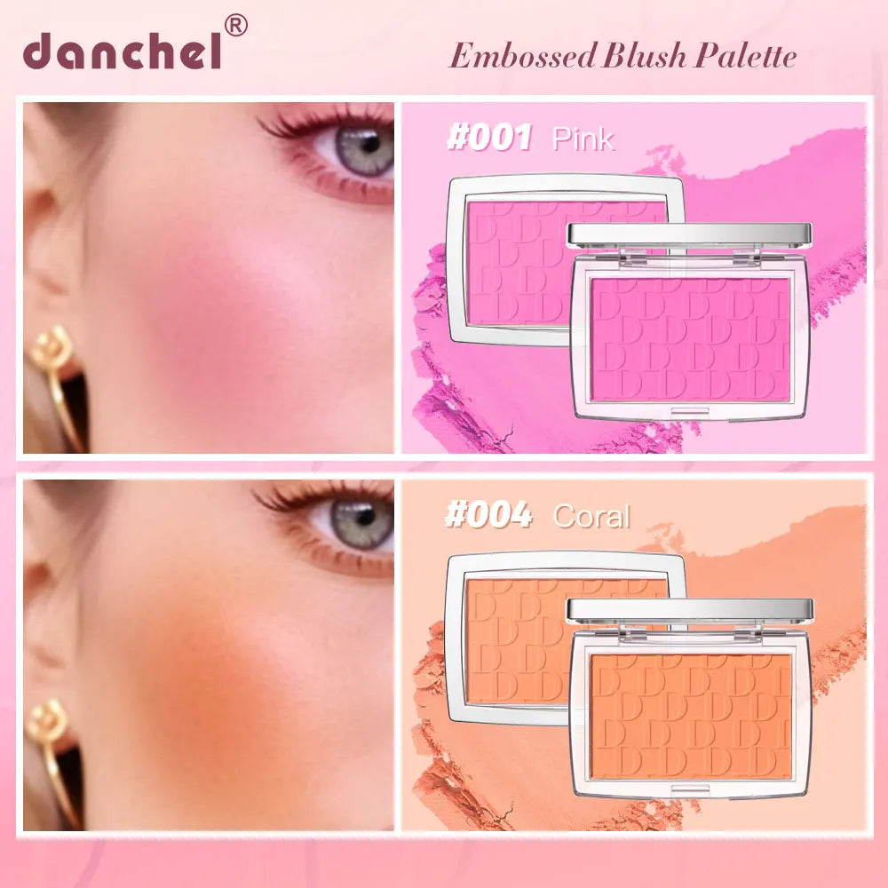 Blush Matte Natural Cheek Tint Brighten Face Waterproof Face Contouring Cosmetics Blush Powder Soft Female Makeup For Cheeks.