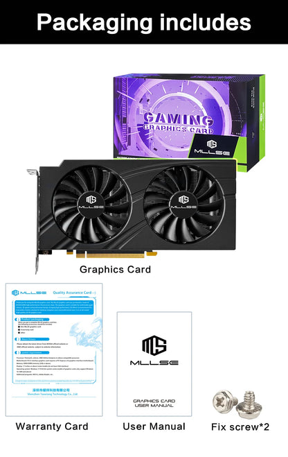 MLLSE RTX 3060 12GB Graphics Card GDDR6 192Bit PCI Express 4.0 ×16 8Pin NVIDIA GPU Rtx 3060 Gaming Video Card Placa De Video.