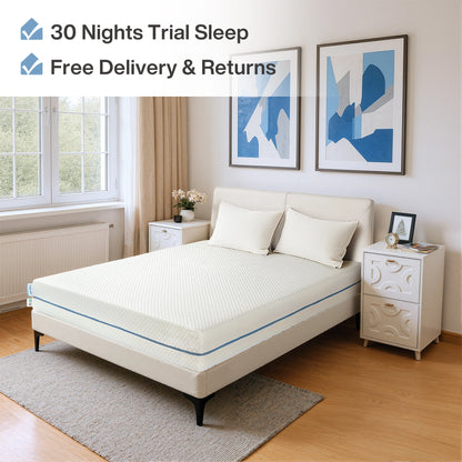 Tribesigns-Matratze, Kalschaummatratze, 160 x 200 cm, mittelfeste 7-Zonen-H3-Matratze mit atmungsaktivem, waschbarem Bezug, 20 cm hoch,