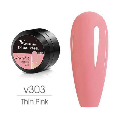 Venalisa Camouflage Nail Gel 15ml Soak Off UV LED Nail Polish Builder Construction Extend Semi Transparent  Jelly Poly Nail Gel