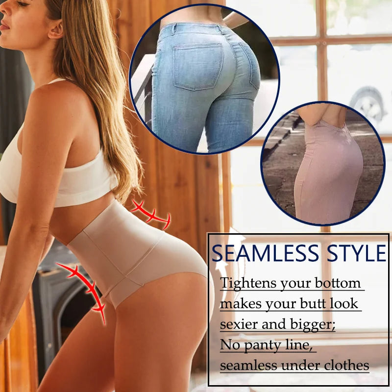 High Elastic Seamless Briefs Women Butt Lifter Panties Tummy Control Slimming Underwear Female Sexy Lingerie Large Size S-3XL.