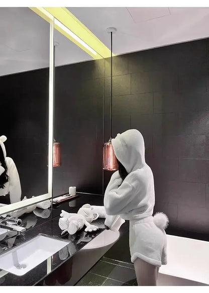 Stylish Pajama Sets for Women Kawaii Girls Autumn Winter Clothing Japan Style Long Sleeve Shorts Young Students Home Casual Soft.