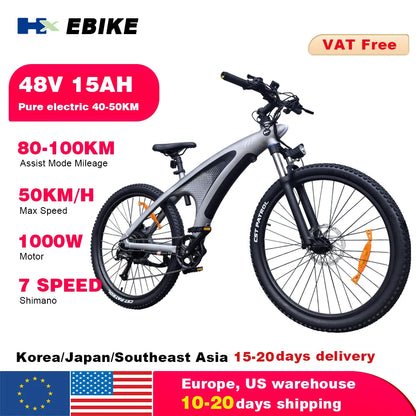 HX Q5 Ebikes 2000W Adults Electric Bike Bicycle 2000W 48V 20AH 27.5 Inch Off-Road Tire Electric E Bikes Mountain Ebike