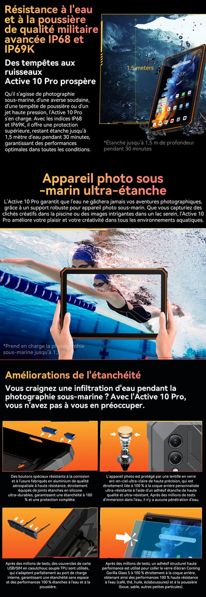 Blackview Active 10 Pro [No EU Charger] Rugged Tablet 36GB + 256GB 11.0" 30000mAh PC 108MP Dual SIM 5G.