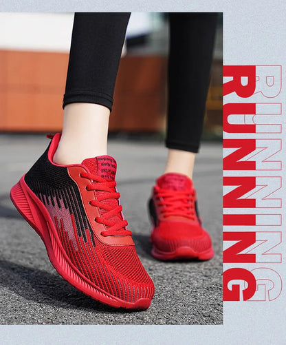 Summer Hot Sale Red Mesh Men Running Sneakers Big Size 47 Light Breathable Women Training Shoes Non-slip Sport Shoes for Man.
