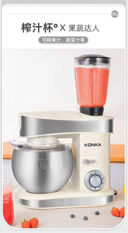 1500W stand Chef Machine mixer Multifunctional  Commercial Mixer Dough Mixer Household Small Automatic New electric blender 220V.