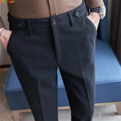 Navy Men's Suit Pants, White Black Trousers, Gray Khaki Pantalones Hombre Fashion Slim Male Pant, 28 29 30 31 32 33 34 36