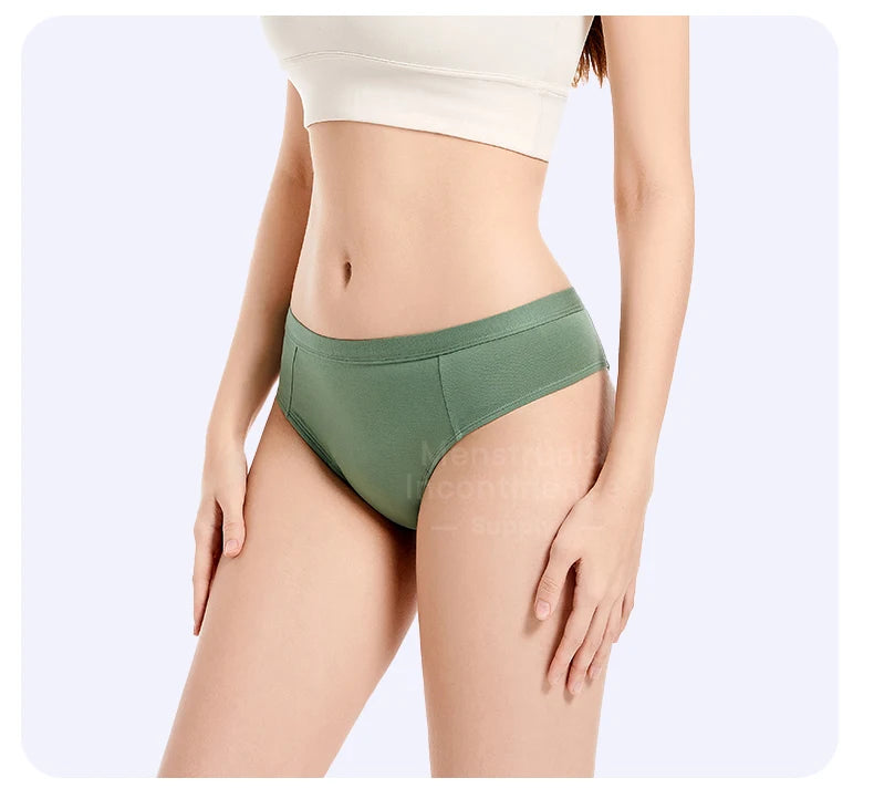Bikini Menstrual Panties Eco-friendly Reusable Breathable Leakproof Period Underwear for Women Bamboo Fibre.
