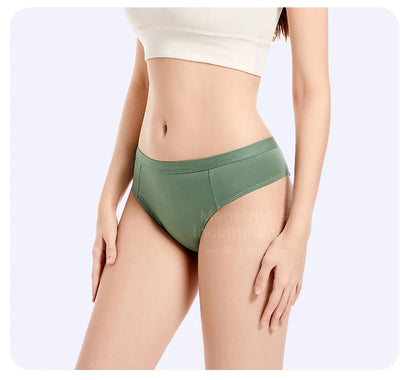 Bikini Menstrual Panties Eco-friendly Reusable Breathable Leakproof Period Underwear for Women Bamboo Fibre.