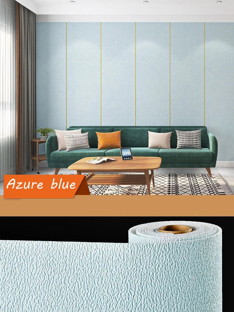 Selbstklebende Kieselalgen-Schlamm-Tapete, verdickter TV-Hintergrund, Leinen-Tapete, Schlafzimmer, Renovierung, Heimdekoration, XPE-Schaum-Wandaufkleber