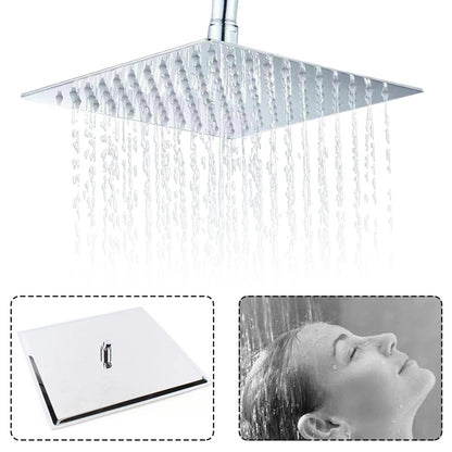 40CM Square Shower Head, Rain Shower Head, Universal Large Shower Head for Bathrooms, Homes, Hotels, Bathing Centers