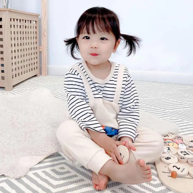 2024 herbst Baby Kleidung Neugeborenen Overall Infant Jungen Falsche 2 Stücke Streifen Patchwork Strampler Kleinkind Cartoon Dinosaurier Ein Stück.