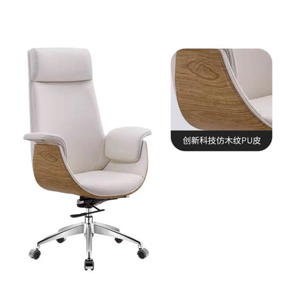 Einfacher Computer-Bürostuhl, ergonomisch, luxuriös, für Konferenzen, bequemer Bürostuhl, drehbarer Executive-Bürosmeubilair