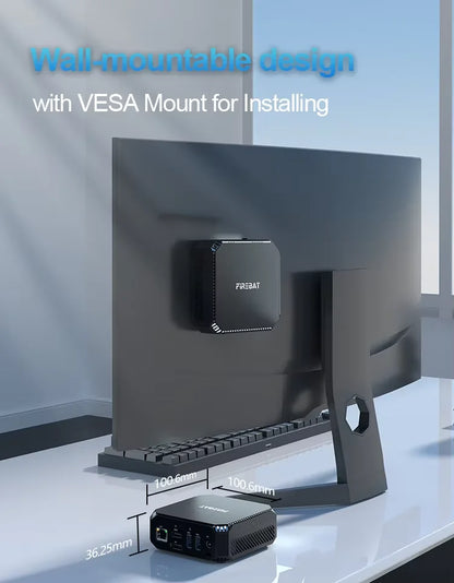 FIREBAT T2 Mini PC Intel N150 CPU Windows 11 DDR4 16GB RAM 512GB SSD WIFI5 BT4.2 Desktop Computer HDMI USB Port.