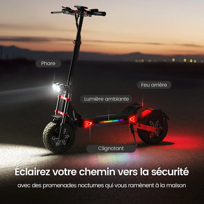 iScooter iX8 12 inch Electric Scooter 2400W Dual Motor Off Road E-Scooter 20Ah 60km/h Scooters 70km Max Range Foldable EScooters.