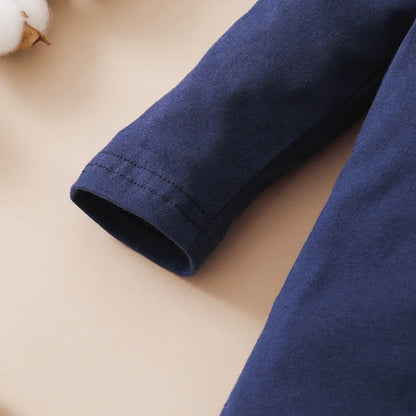 0-12 Monate Neugeborene Baby Bodysuit Kleinkind Baby Stram pler lange Ärmel Brief druck Overall Hut Mode niedlichen Stil tägliche Kleidung.