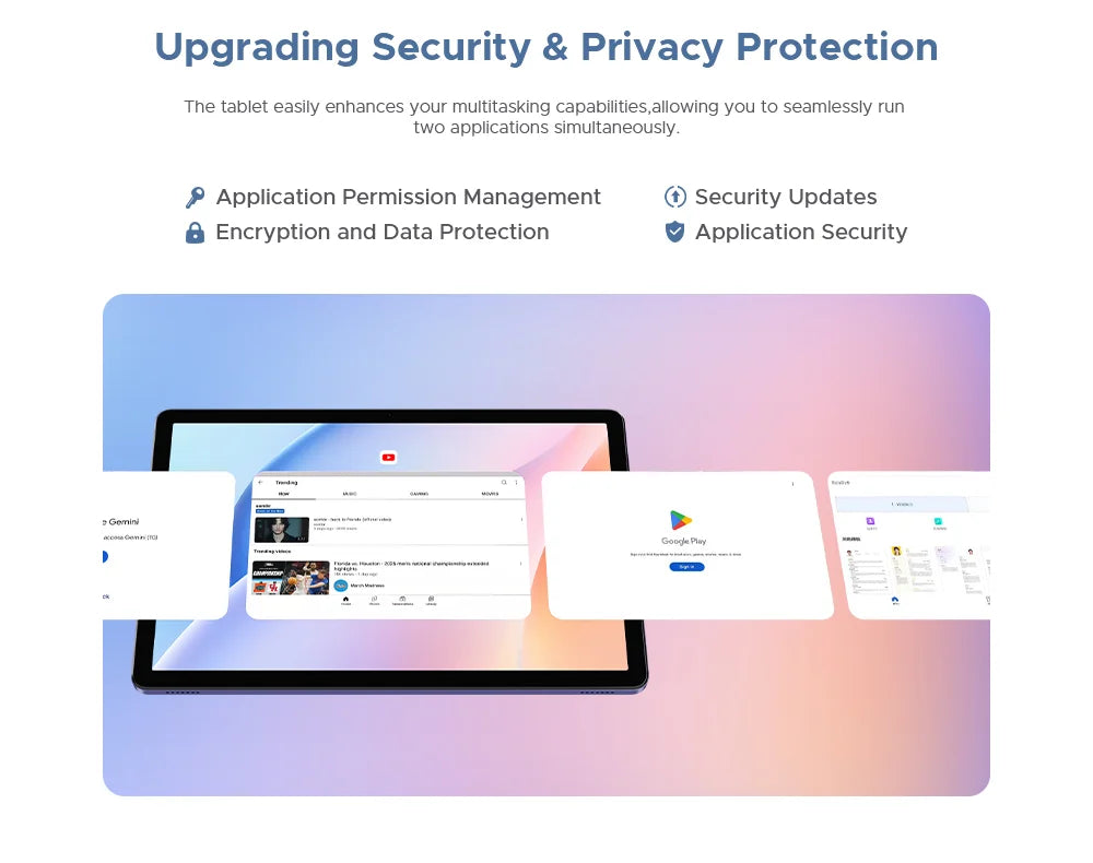 DOOGEE Tab G6 2 IN 1 Smart Tablet PC 11'' Screen Android 15 30GB RAM(6+24) 256GB ROM 8000mAh Battery Dual Speakers Widevine L1