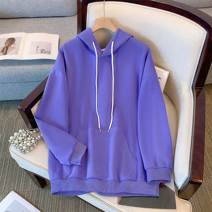 150kg plus size Damen büste Herbst Kapuze neun Farben Sweatshirt lose Langarm Top 6xl 7xl 8xl 9xl 10xl.