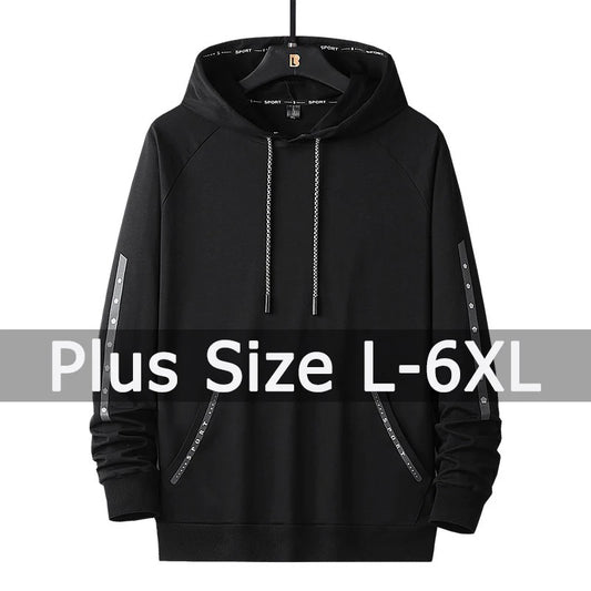 Plus Größe Frauen Hoodies 5XL 6XL Lose Lange Hülse Mit Kapuze Sweatshirt Pullover Tops Plus Größe Frauen Kleidung servorstitute soi Andersen Vetement Femme.