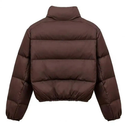 Reversjacke, einfarbige Jacke, winddicht, gepolstert, Daunenmantel mit Stehkragen für Herren und Damen, schmale Passform, Outdoor-Jacke für den Winter.