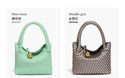 Woven Shoulder Bag for Women Crossbody Tote Bag for Women Small Handbag Vegan Leather Purse Tote Handbag Hobo Bag.