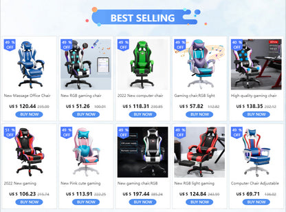 2025 Neuer Computerstuhl, grüner Gaming-Stuhl, PU-Leder, Bürodrehstuhl, Aufzug, Schlafzimmermöbel, Mode, Sillas, Gamer-Stuhl