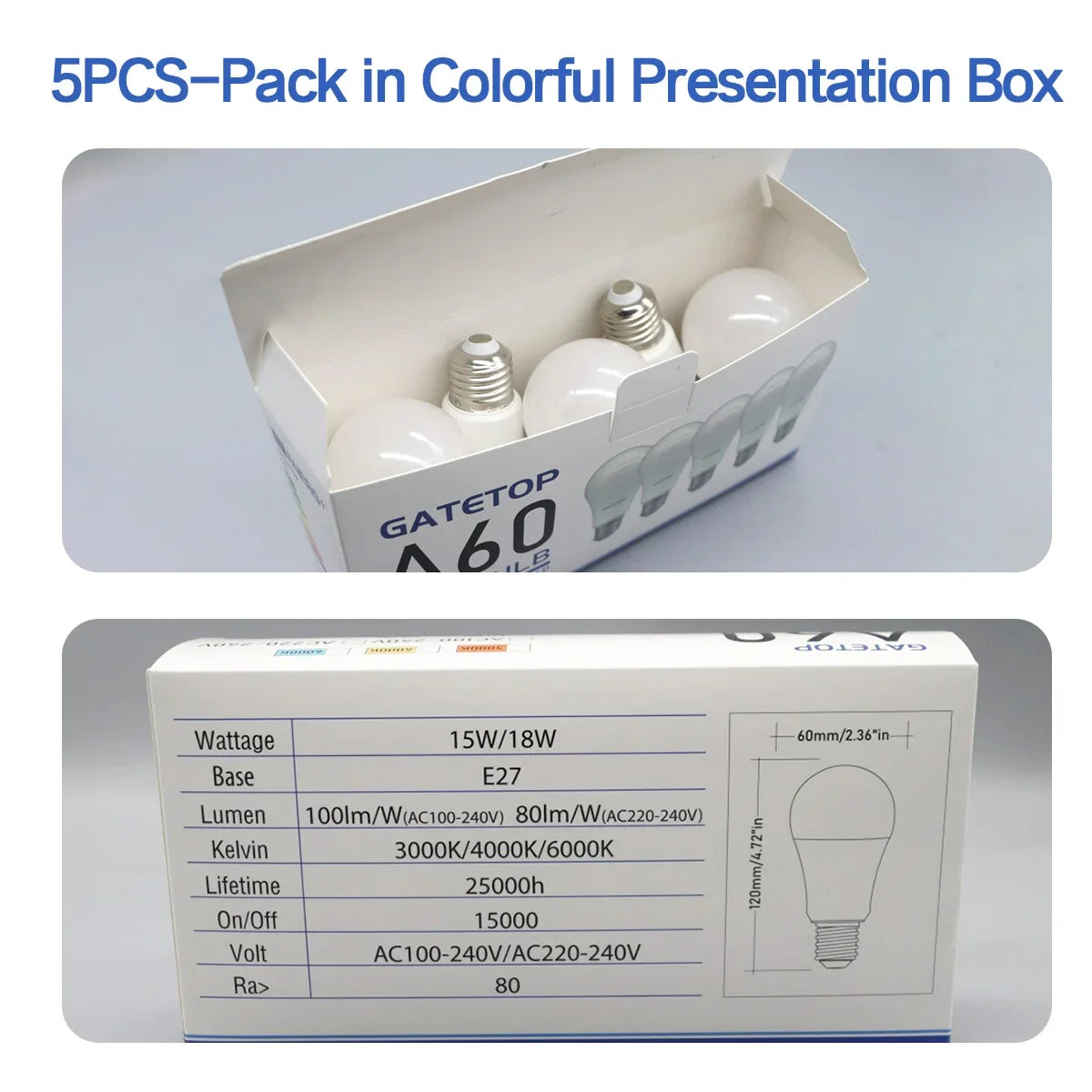 5 stücke E27 Led-lampe Lampen AC 220 V 110 V Glühbirne Real Power 20 W 18 W 15 W 12 W 10 W 9 W 8 W Lampada Wohnzimmer Hause LED Bombilla.