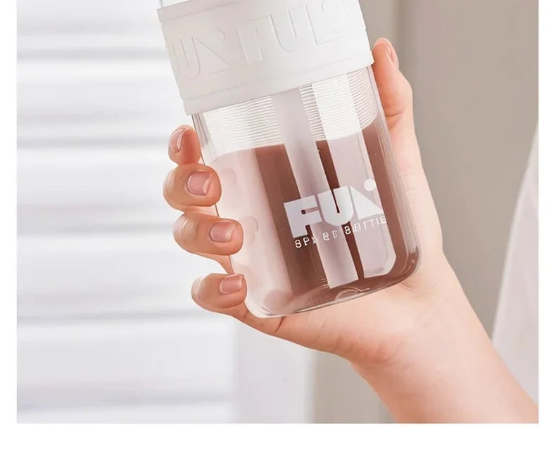 Portable Sports Water Cup For Men Tritan Material One Key Open Cover Fitness Cups High Temperature Seal Leakproof Kettle