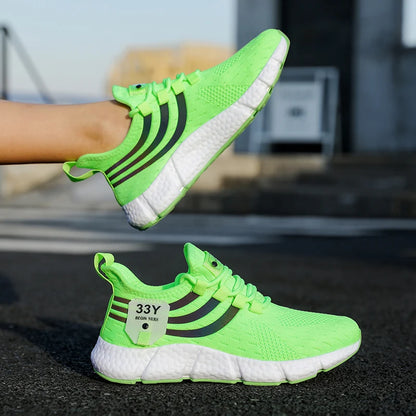 Men Casual Sport Shoes Breathable Lightweight Sneakers Outdoor Mesh Black Running Shoes Athletic Jogging Tenis Walking Shoes