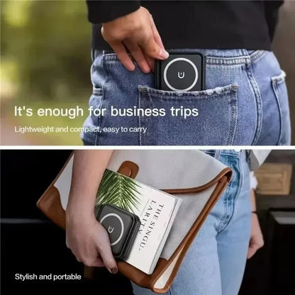 Foldable 3-in-1 Wireless Charger Dock For iPhone 16 15 14 13 12 Pro Max Apple Watch 10/9/8/7/6/5 AirPods Pro Fast Charging Pad.