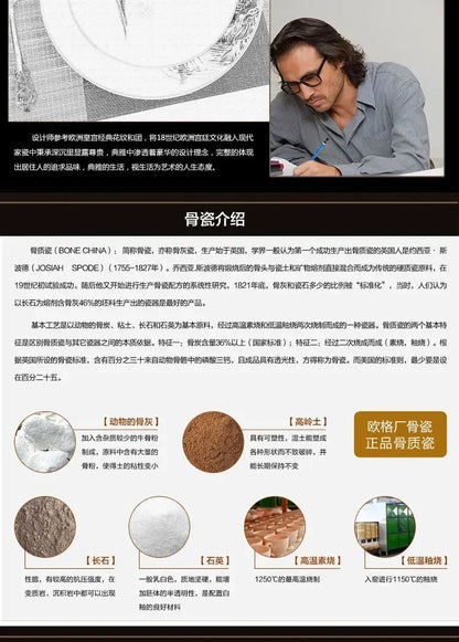 European ceramic western dinner plate, jungle set, steak plate, Coffee cup, afternoon , personalized gift set.