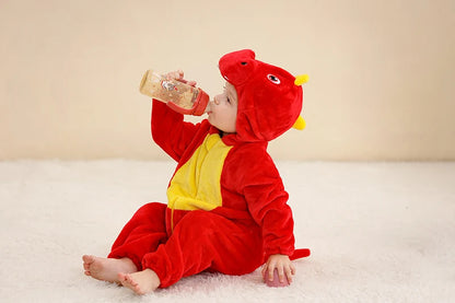 MICHLEY Winter Baby Strampler Mit Kapuze Flanell Cosplay Kleinkind Infant Kleidung Insgesamt Bodys Overall Kostüm Für Kinder Mädchen Junge