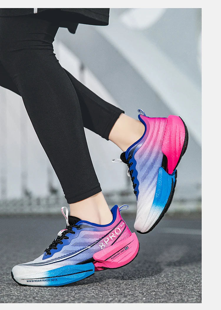 Marathon Air Cushion Herren Sport Laufschuhe Atmungsaktive leichte Damen Bequeme sportliche rutschfeste Carbon Plate Sneakers.