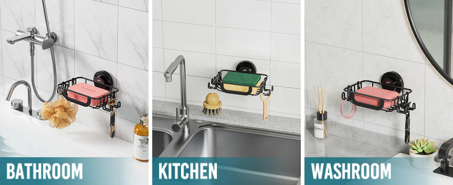 TAILI Seifenschale, Seifenhalter, Saugnapf mit Haken, Seifenhalter für Duschwand, Seifenschoner für Badezimmer, Küche