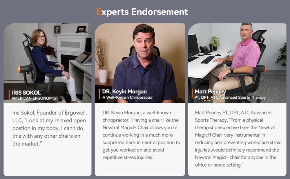 Newtral magich002 ergonomischer Stuhl Auto-Follow Rückenlehne adaptive untere Rückens tütze verstellbare Kopfstütze Sitzt iefe 4d Liege